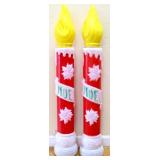 Pair 38.5in NOEL candle blow molds NO SHIPPING