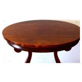 Vintage oval lyre base table
