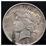 1922 peace dollar