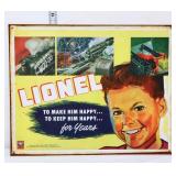 Metal Lionel Trains sign