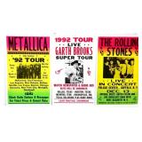 Lot of 3 concert posters, not originals