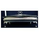 Mayell silver plate casserole dish w/ glass insert