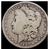 1880 Morgan silver dollar