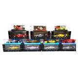 Lot of 14 small race cars in org boxes