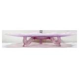 Fenton pink opalescent footed cake plate
