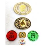 Mixed estate lot, inc belt buckles & pin backs