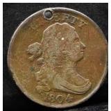 1804 half cent coin