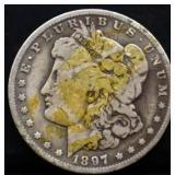 1897O Morgan silver dollar