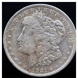 1921 Morgan silver dollar