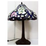Leaded glass shade lamp