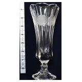 Fostoria clear coin glass 7in vase