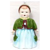 Vntg Corning iris mittens girl cookie jar