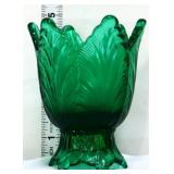 Fenton emerald green tulip candleholder