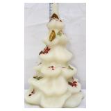 Fenton 7in ivory satin Christmas tree