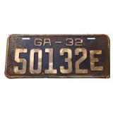 1932 Georgia license plate