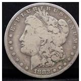 1882O Morgan silver dollar
