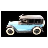 Blue cast iron car