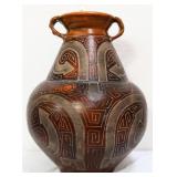 Marajoara 18in Brazilian pottery vase