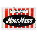 Vntg metal 19x11 Moor Mans adv sign