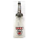 Glass Imperial oil bottle