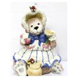 Fitz & Floyd Mama Bear In Bonnet cookie jar