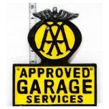 Cast iron 8x9 AAA Garage plaque