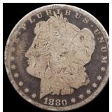 1880 Morgan silver dollar