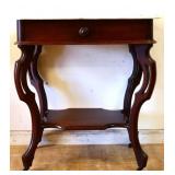 Victorian marble top 1 drawer table see pics