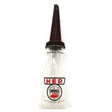 Glass Imperial oil bottle