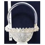 Fenton clear satin strawberry basket
