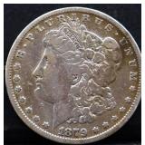 1879 Morgan silver dollar