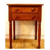 Primitive 2 drawer stand table see photos