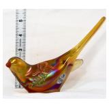 Fenton amber carnival Bird Of Happiness figure