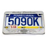 PA motorcycle plate w/ Harley Davidson frame
