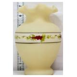 Fenton custard grape vine 7in vase