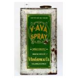 Vntg 1/2gal metal V-AVA Spray can