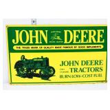 Porcelain 15.5x9 John Deere sign