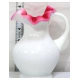 Fenton peach crest 6in pitcher