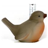 Fenton opal satin brown painted robin