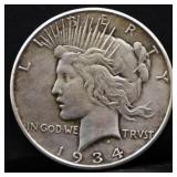1934 peace dollar