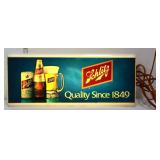 Vntg lighted 18.75x8 Schlitz Beer adv sign NO SHIP