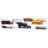 Lot of 9 racing semi trucks