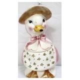Weiss duck in hat cookie jar, made in Brazil