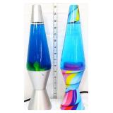 Lot of 2 lava lamps, works, 1 missing bulb