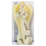 Fenton opal satin 8in angel figure
