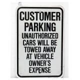 Metal 12x18 Customer Parking sign