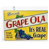 Metal Drink Grape Ola sign