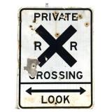 Metal 18x24 Railroad Crossing sign