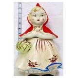 Vntg Little Red Riding Hood cookie jar see photos