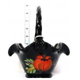 Fenton black Halloween harvest basket